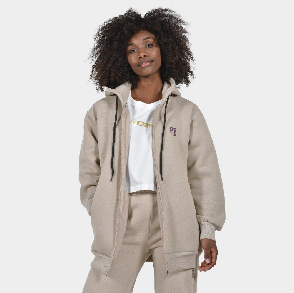 Women's Loose Fit Full Zip Hoodie Reverse