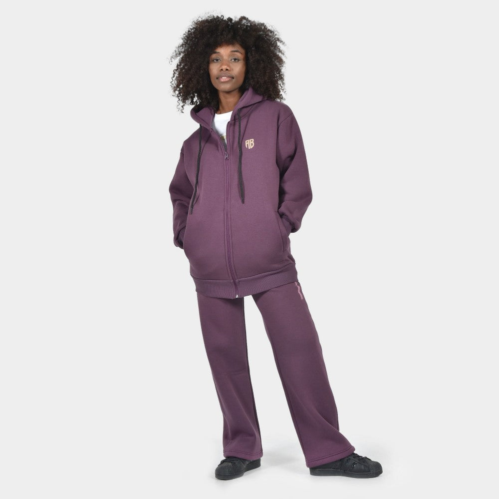 Women's Loose Fit Full Zip Hoodie Reverse