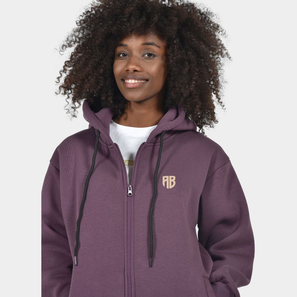 Women's Loose Fit Full Zip Hoodie Reverse