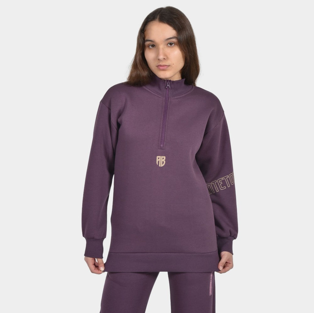 Women's Oversized Mock Neck Sweatshirt