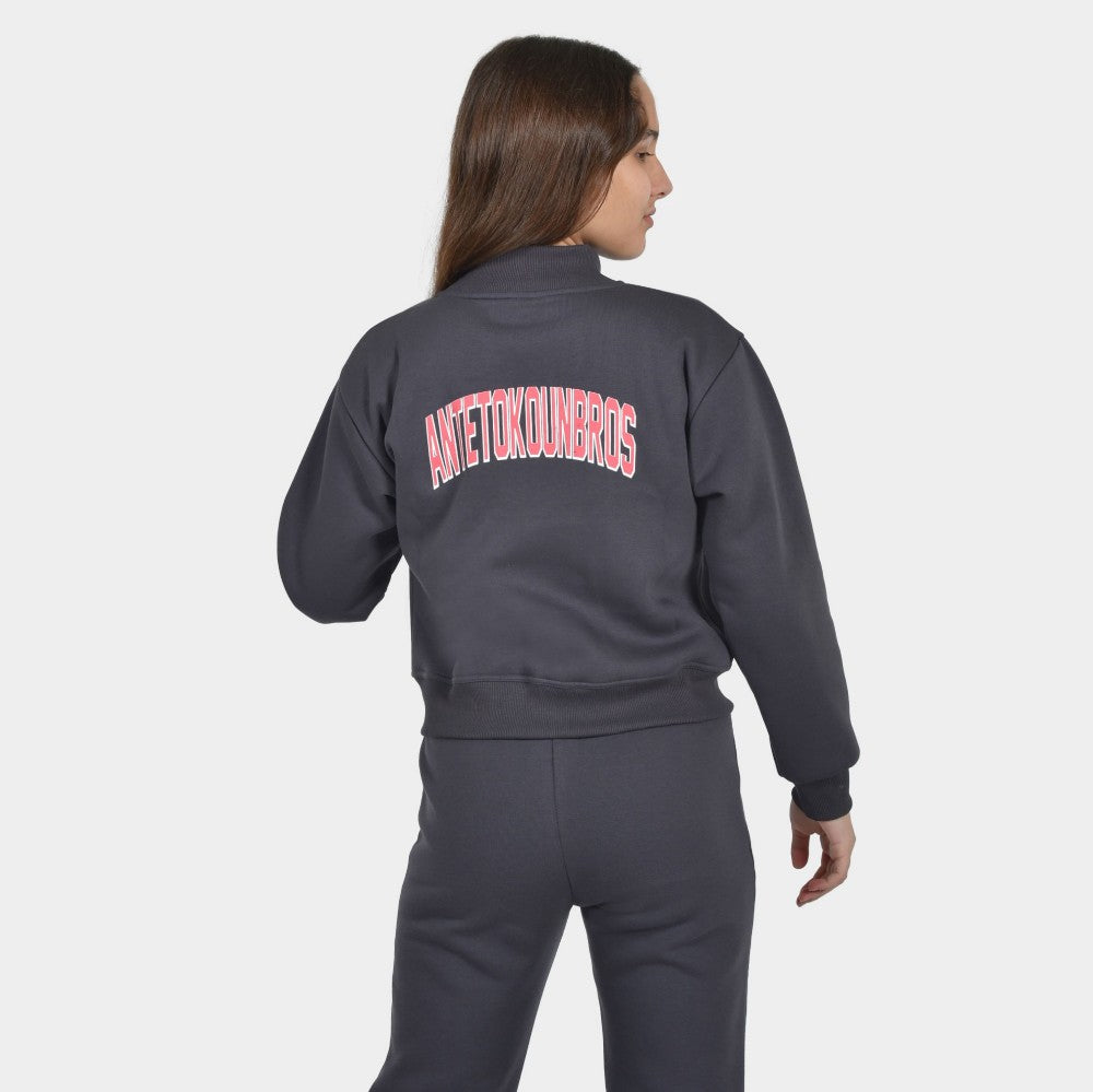 Kids' Medium Crop Full Zip Sweatshirt Varsity