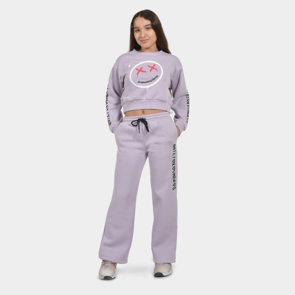 Kids' Wide Leg Sweatpants Smiley