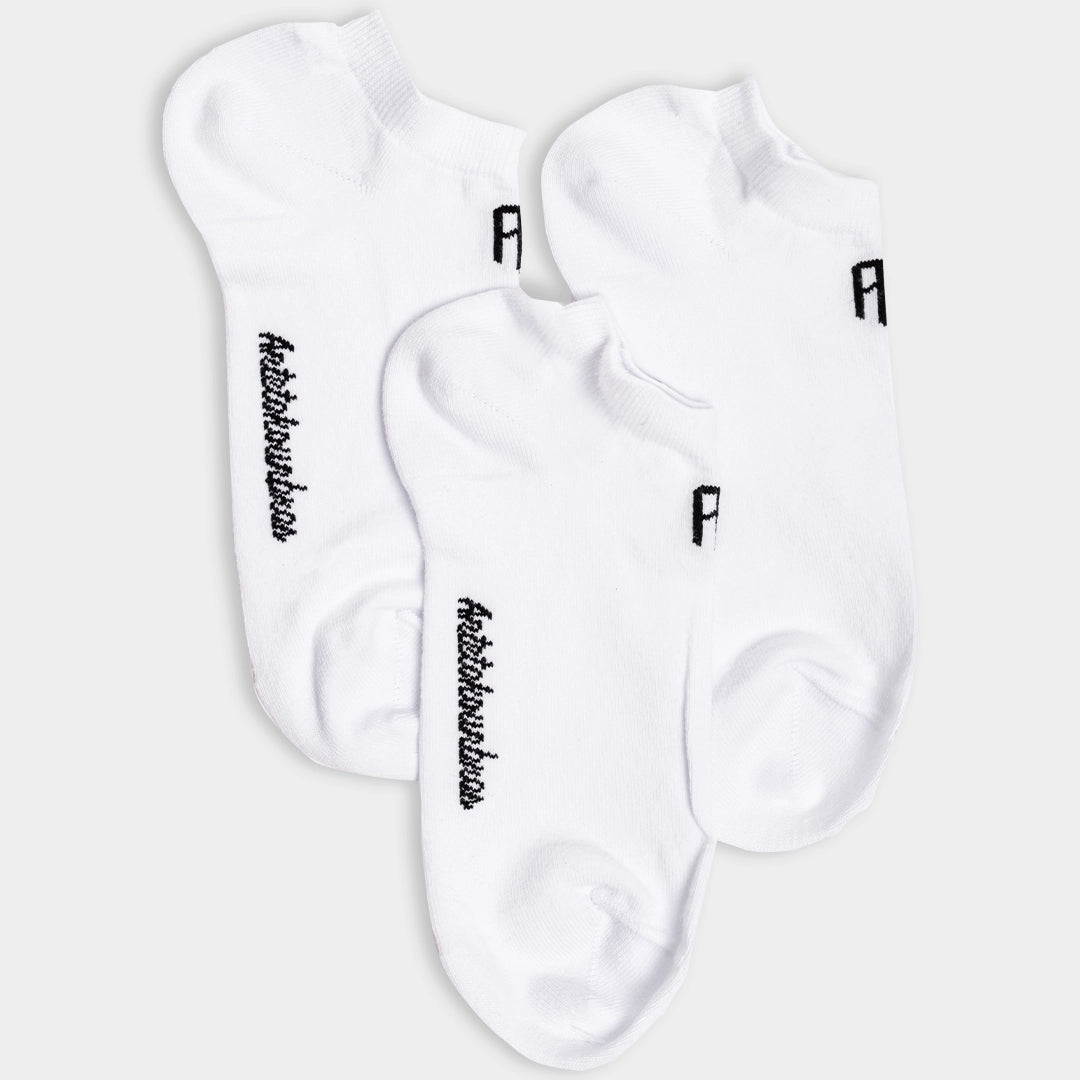 AB 3-Pack Ankle Socks White