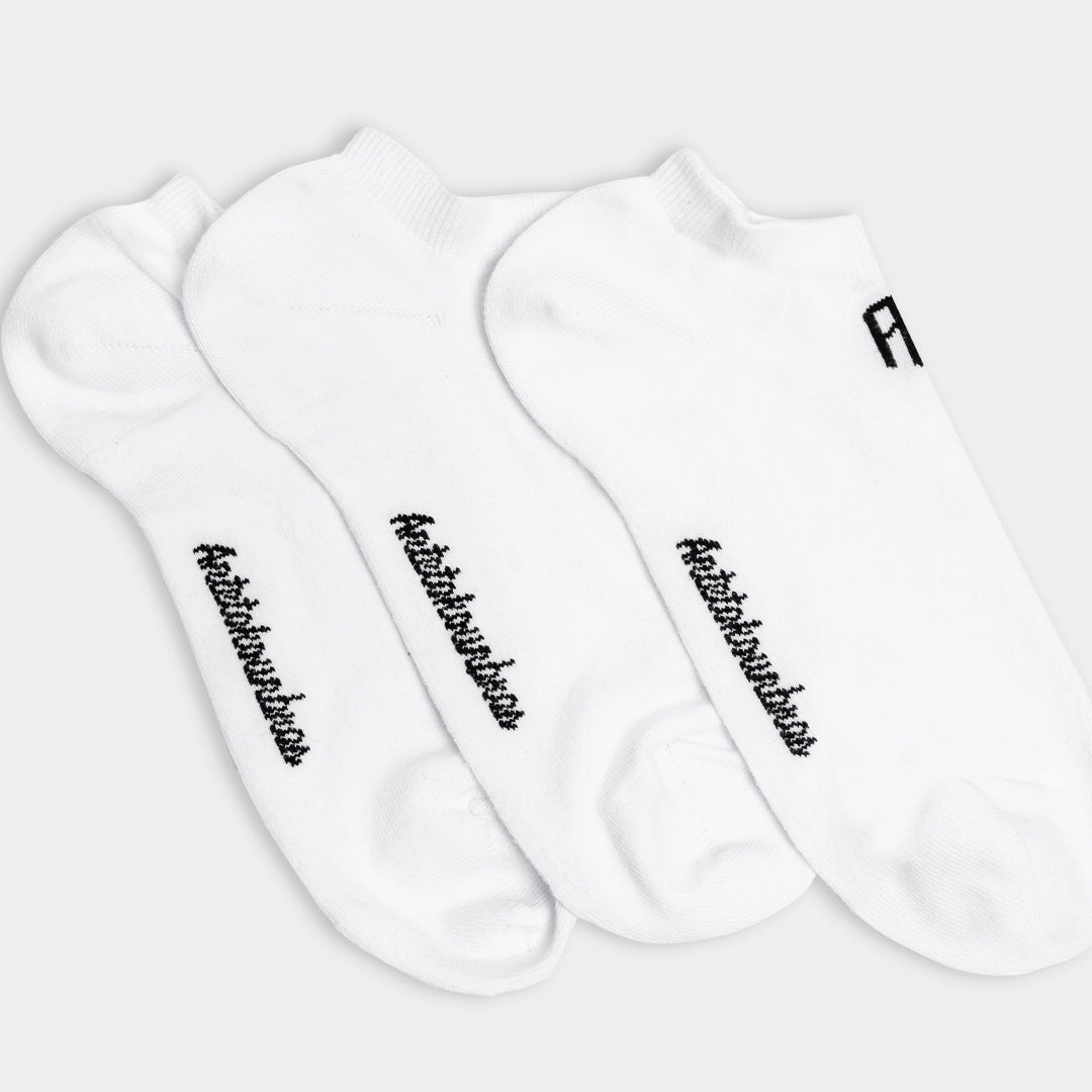 AB 3-Pack Ankle Socks White