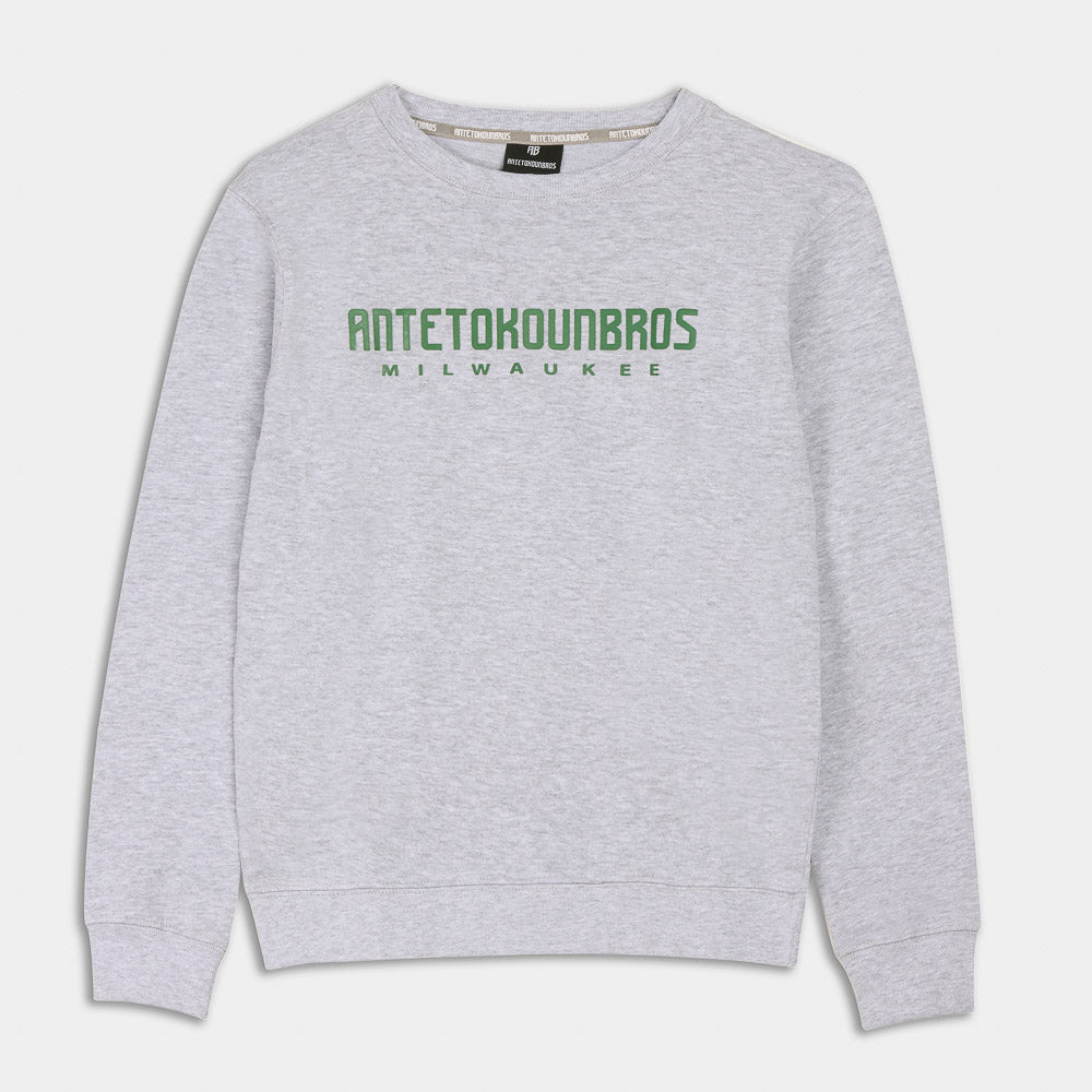 Antetokounbros Crewneck Sweatshirt Milwaukee Grey